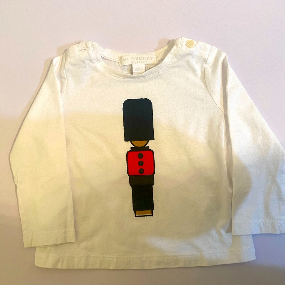 Burberry Boys Toy Soldier Long Sleeve 6 Months!